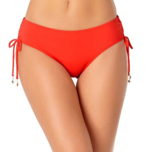 Anne Cole Coral Side Tie Swim Bottom bikini XS - Picture 1 of 6